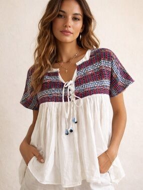 Goa Hobo Beaded Blouse Boho Festival Cottagecore